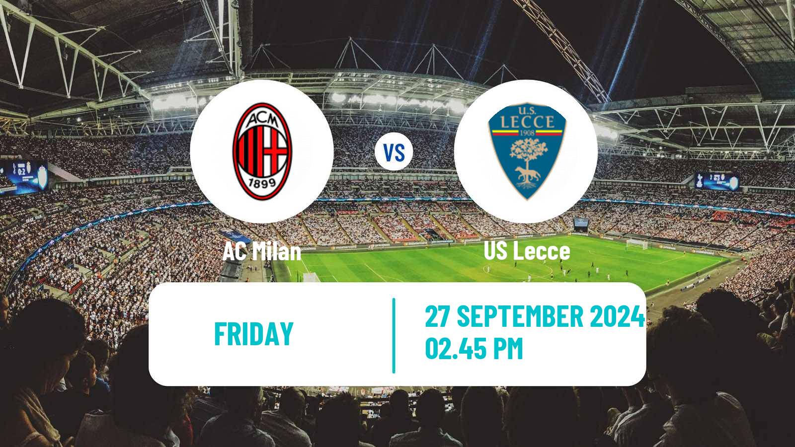 Soccer Italian Serie A Milan - Lecce