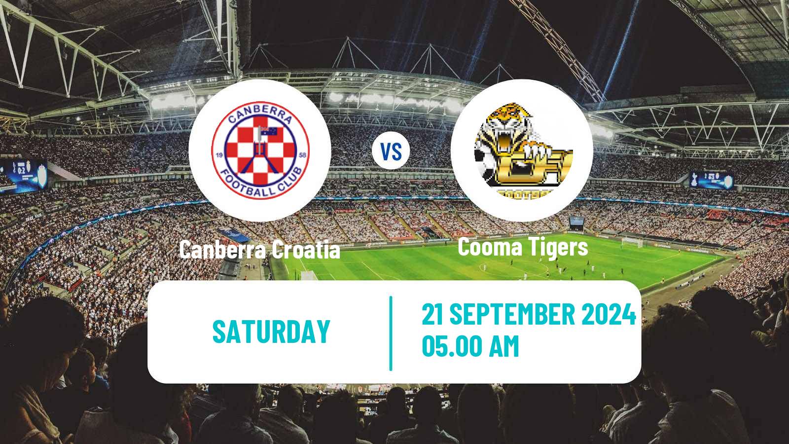 Soccer Australian NPL ACT Canberra Croatia - Cooma Tigers