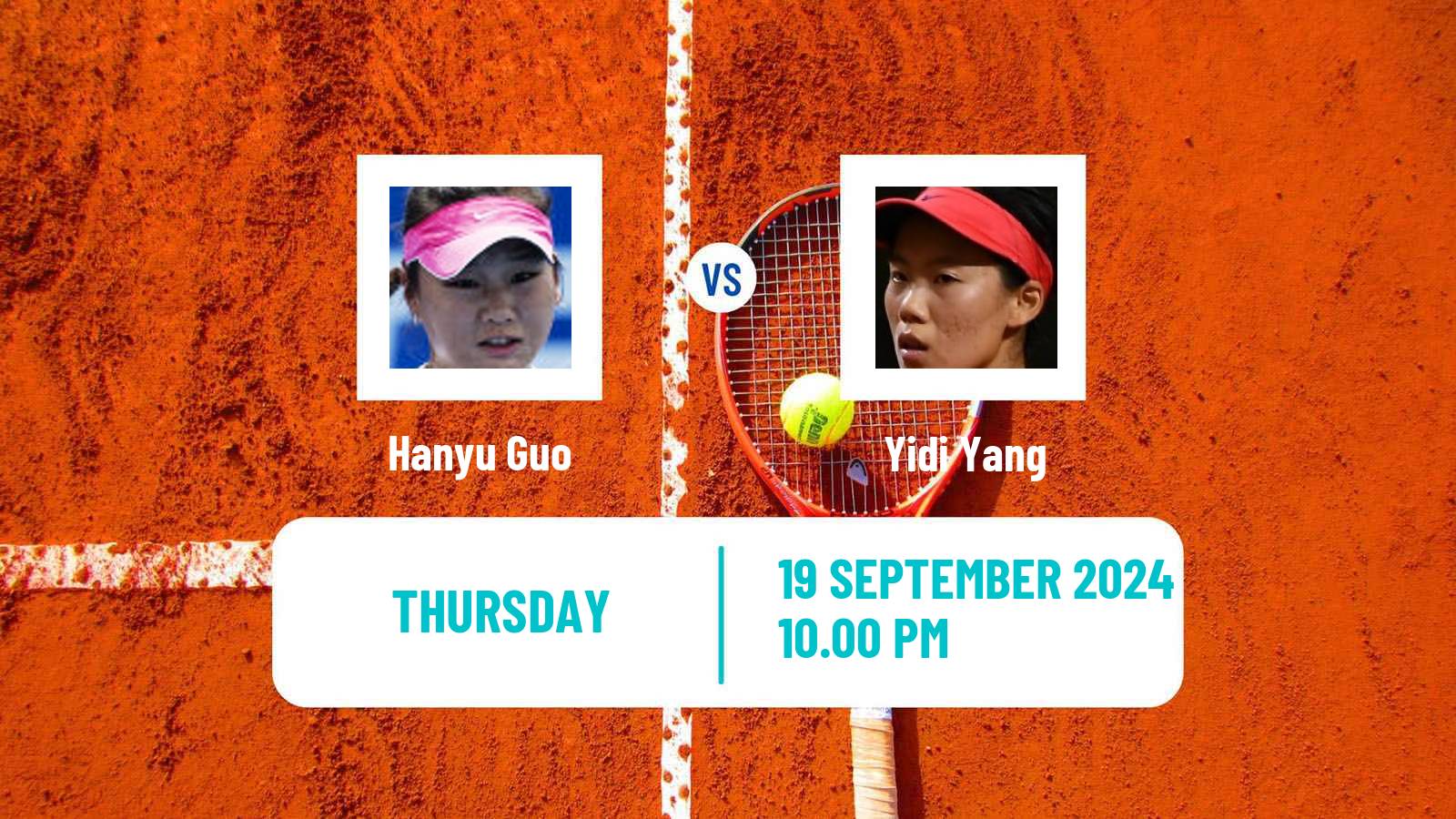 Tennis ITF W50 Fuzhou Women Hanyu Guo - Yidi Yang