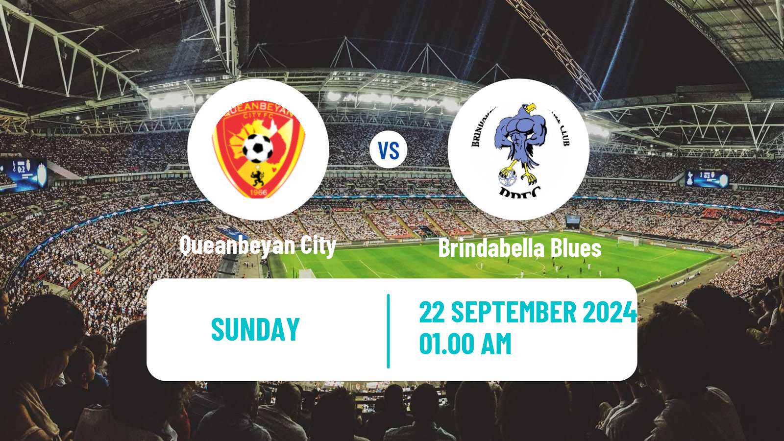 Soccer Australian Capital Premier League Queanbeyan City - Brindabella Blues