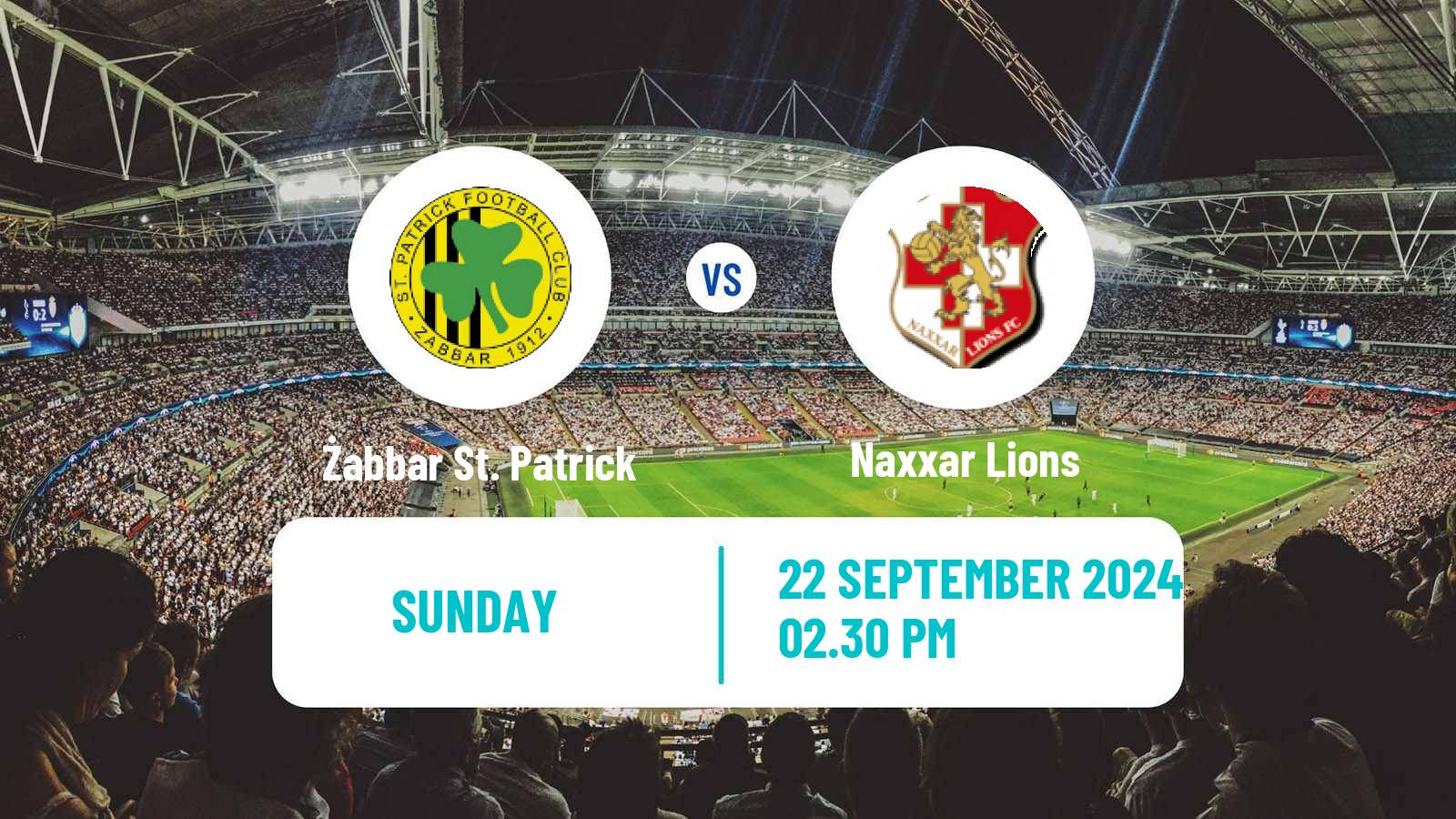 Soccer Maltese Premier League Żabbar St. Patrick - Naxxar Lions