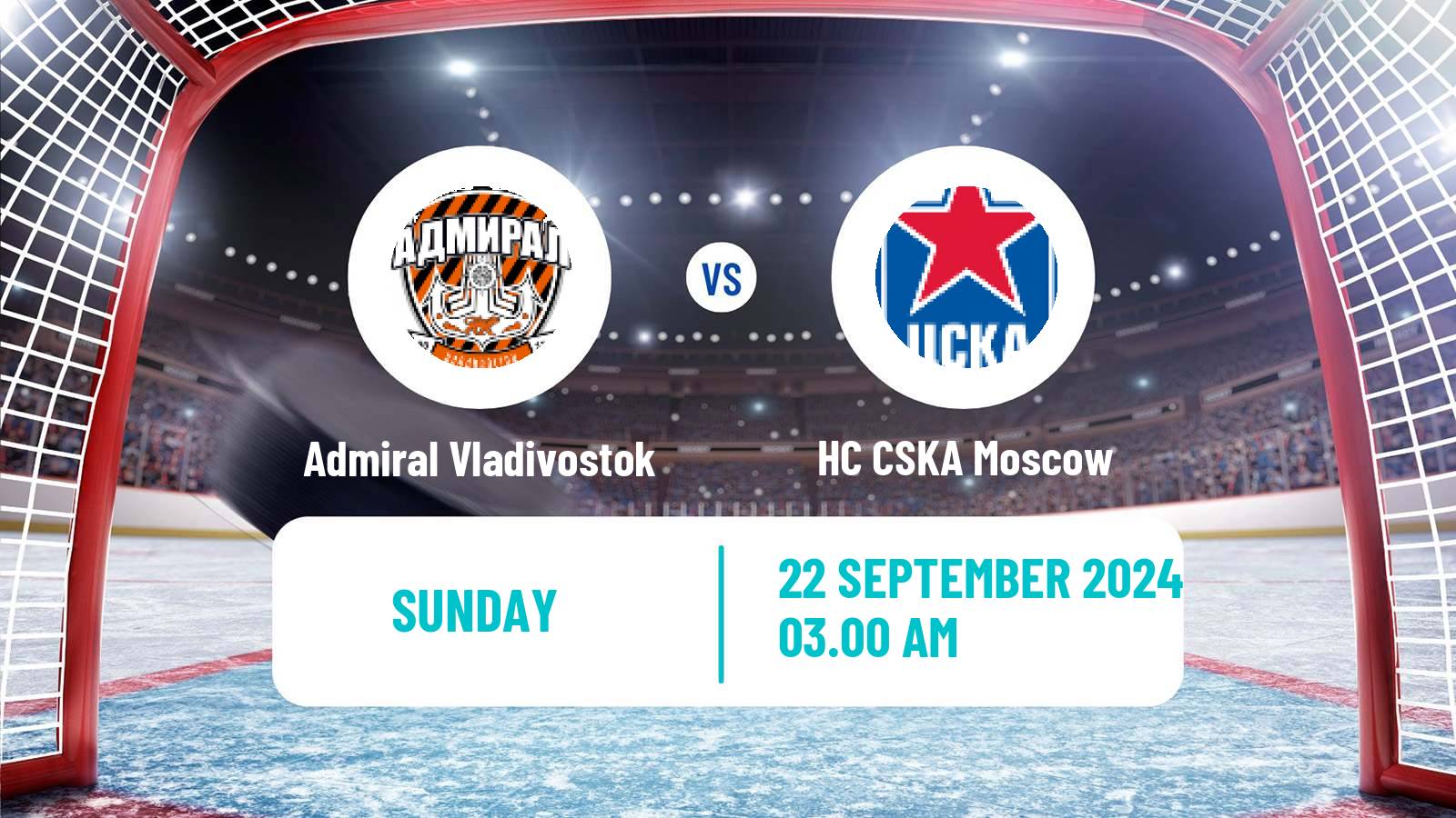 Hockey KHL Admiral Vladivostok - HC CSKA Moscow