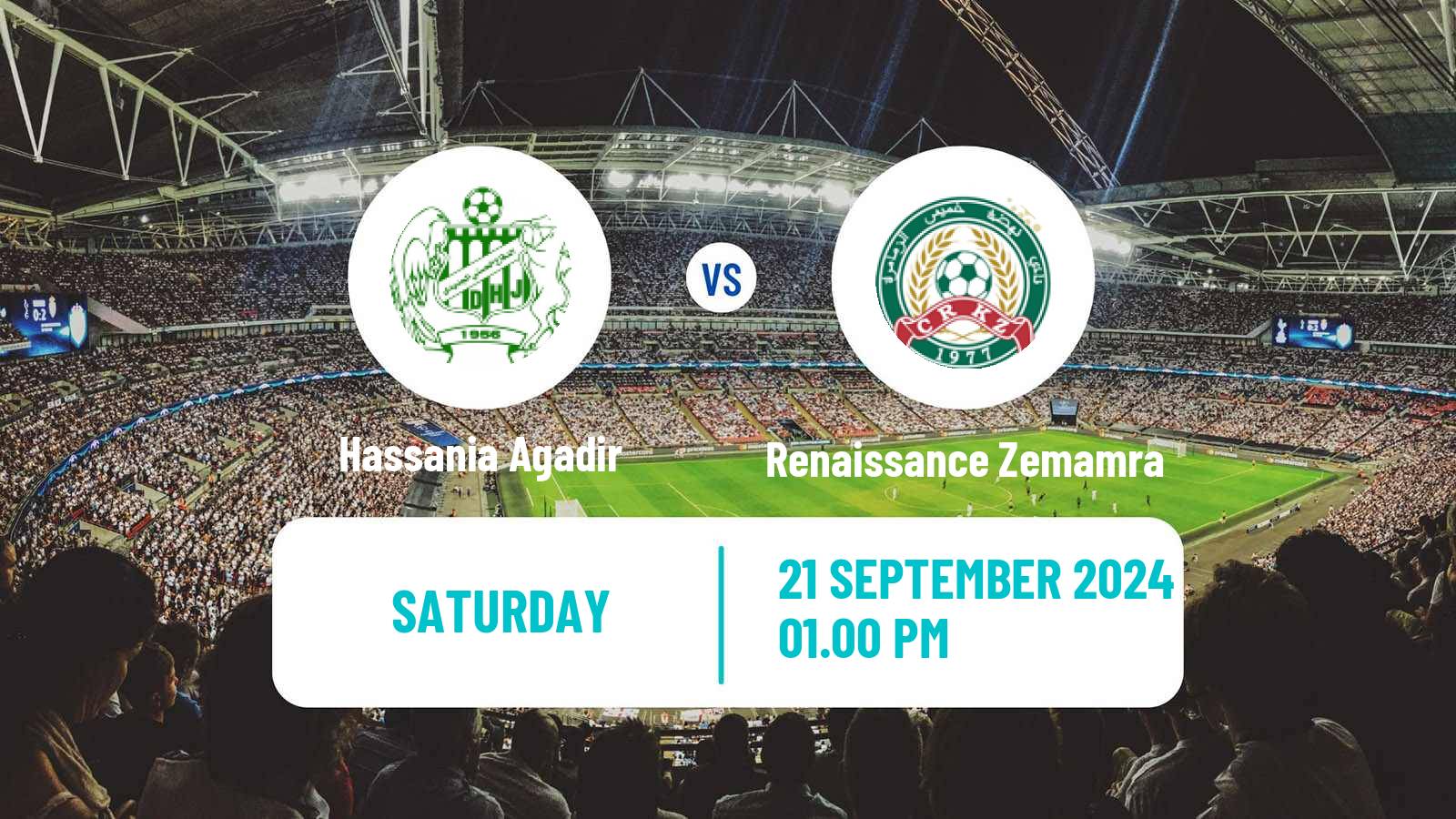 Soccer Moroccan Botola Hassania Agadir - Renaissance Zemamra