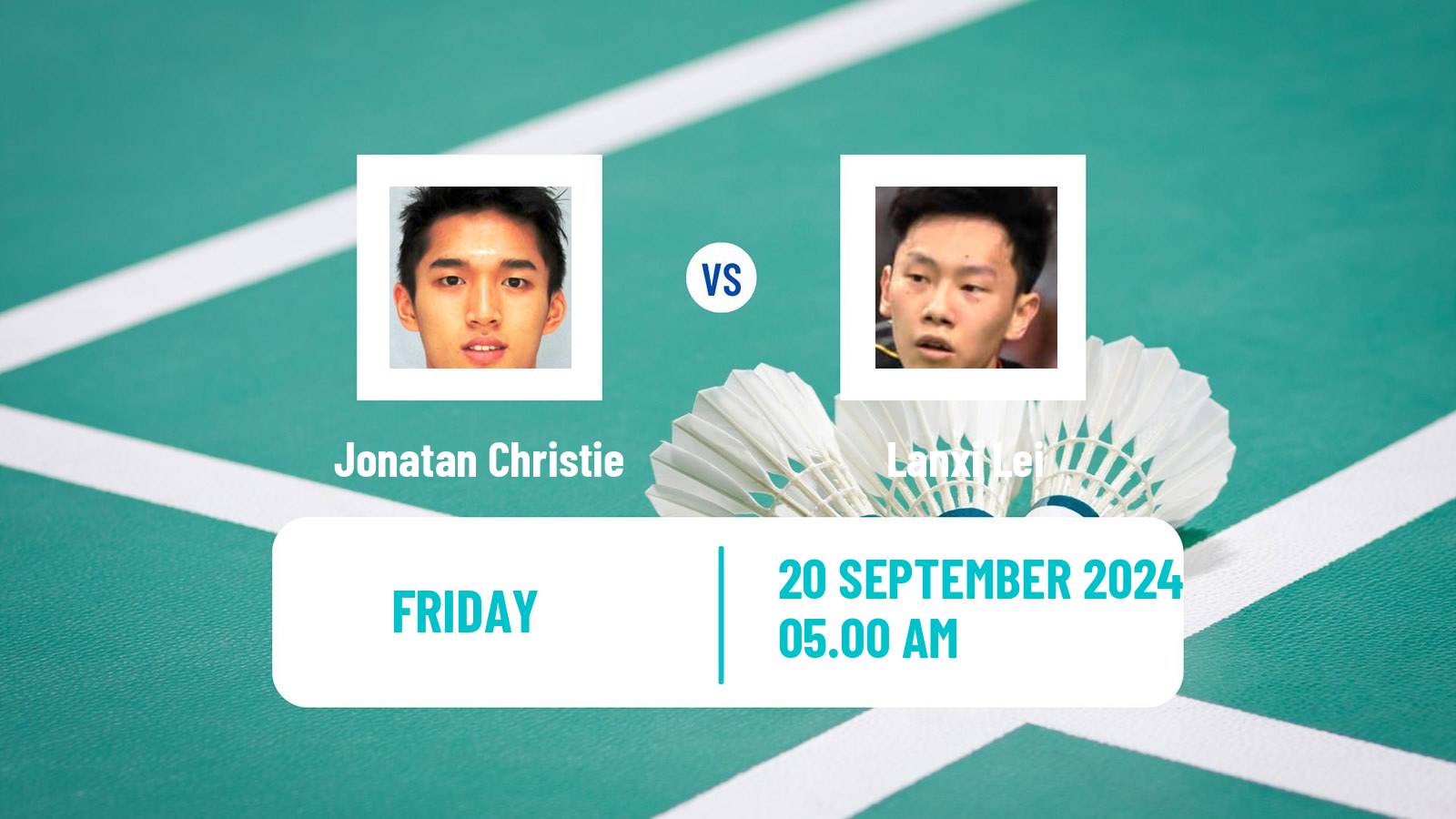 Badminton BWF World Tour Victor China Open Men Jonatan Christie - Lanxi Lei