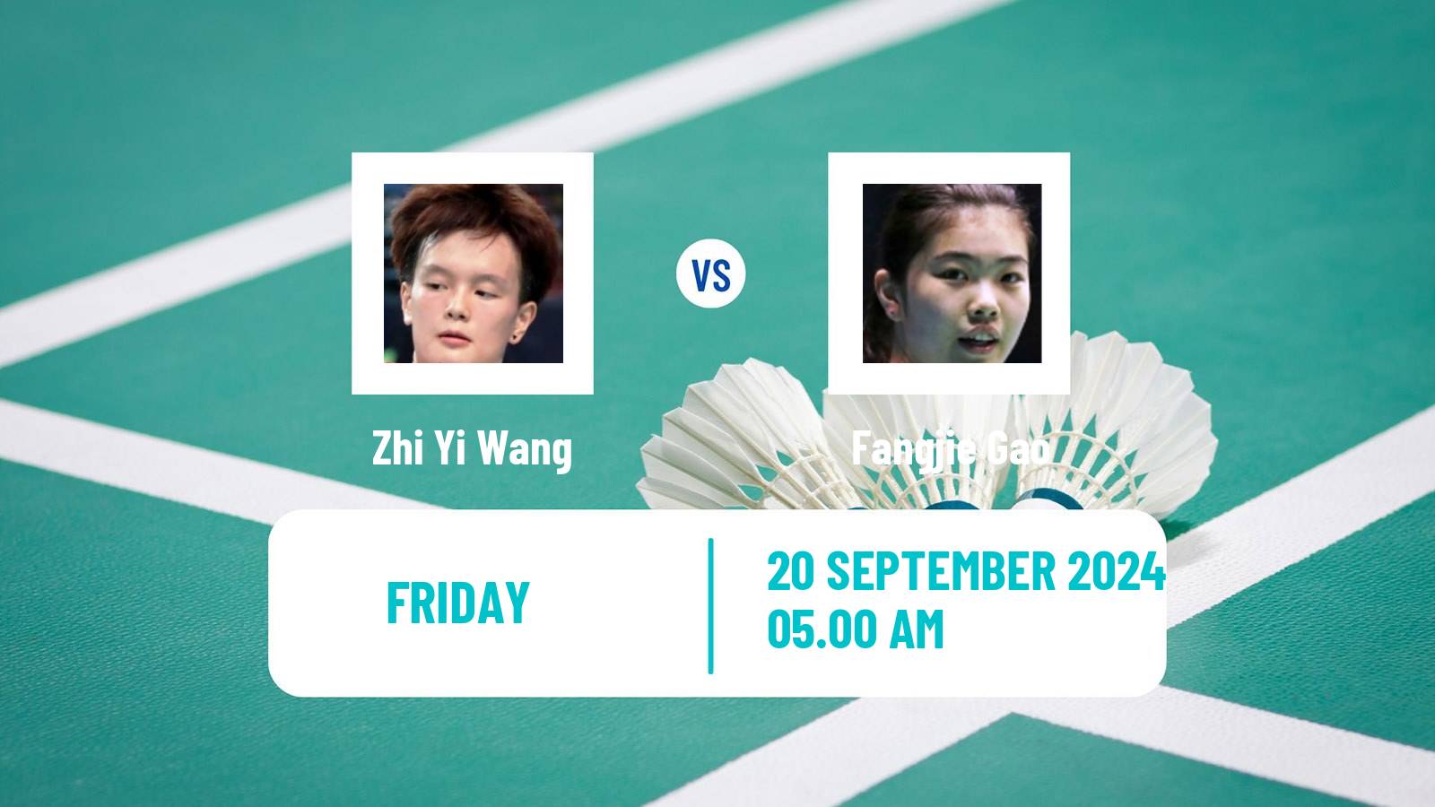 Badminton BWF World Tour Victor China Open Women Zhi Yi Wang - Fangjie Gao