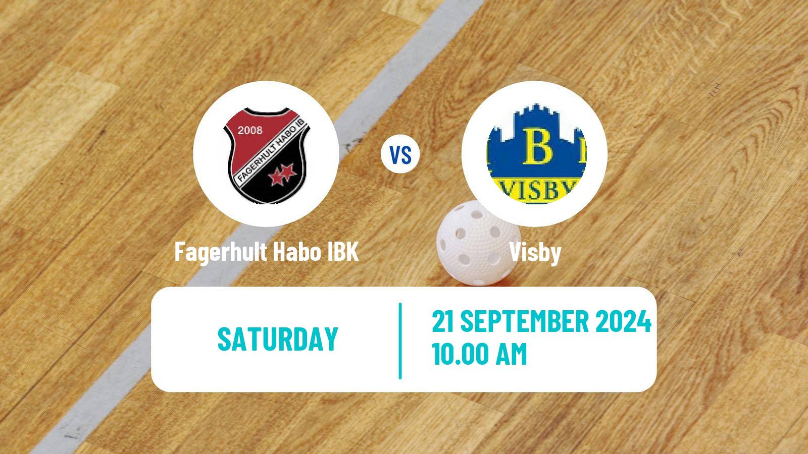 Floorball Swedish Allsvenskan Floorball Fagerhult Habo IBK - Visby