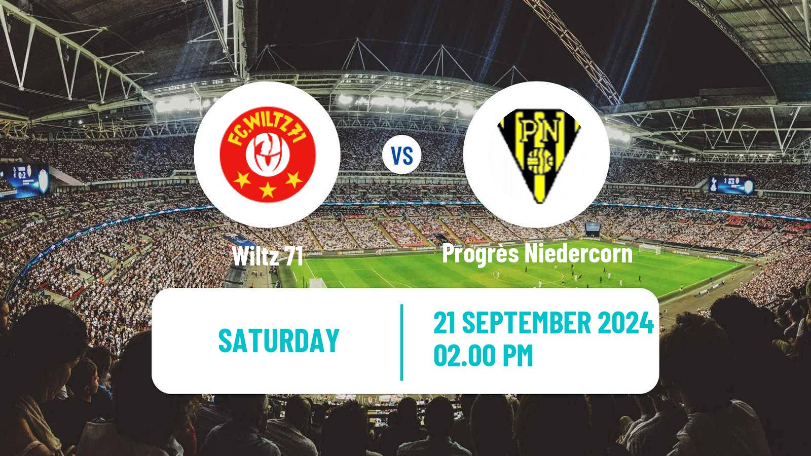 Soccer Luxembourg National Division Wiltz 71 - Progrès Niedercorn