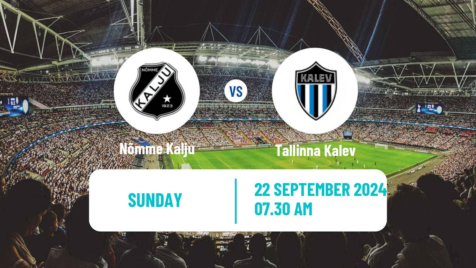 Soccer Estonian Meistriliiga Nõmme Kalju - Tallinna Kalev