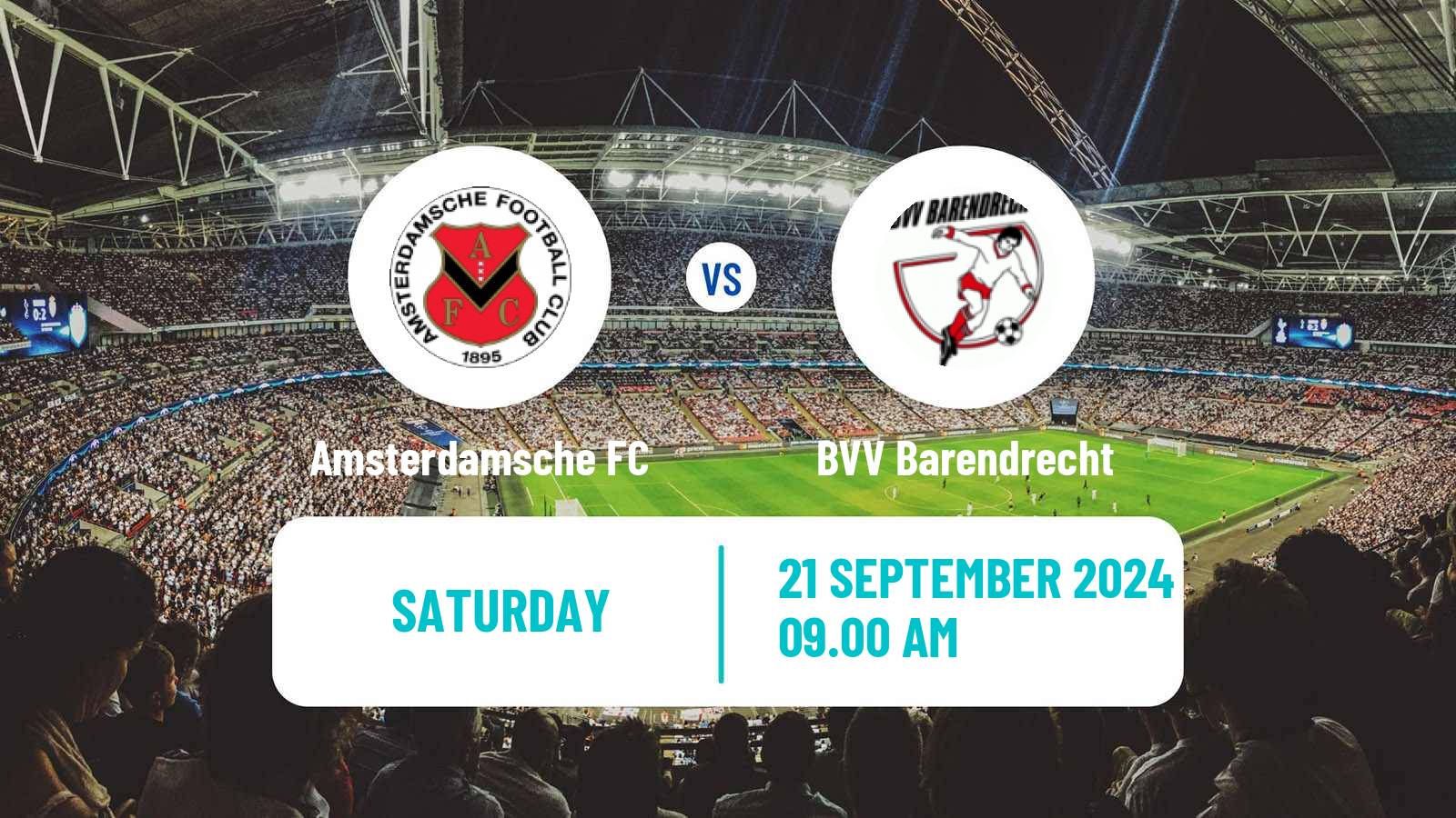 Soccer Dutch Tweede Divisie Amsterdamsche FC - BVV Barendrecht