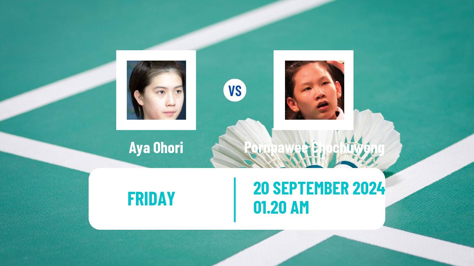 Badminton BWF World Tour Victor China Open Women Aya Ohori - Pornpawee Chochuwong