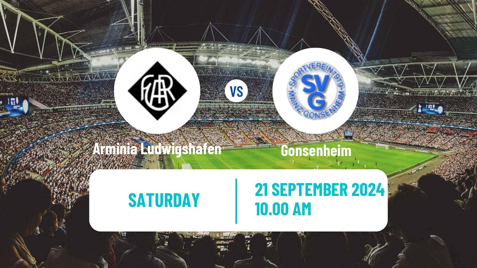 Soccer German Oberliga Rheinland-Pfalz/Saar Arminia Ludwigshafen - Gonsenheim