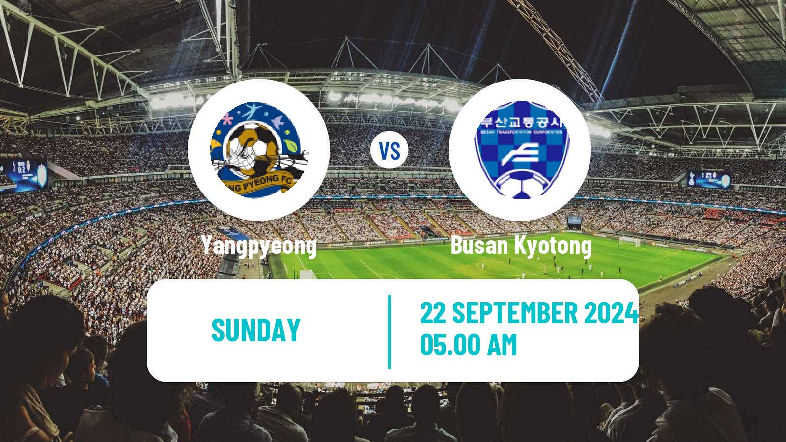 Soccer South Korean K3 League Yangpyeong - Busan Kyotong