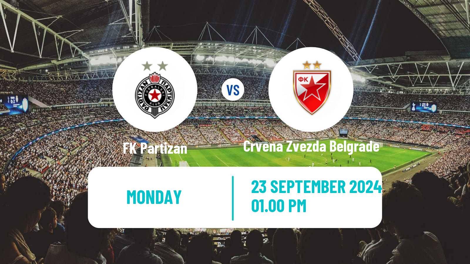 Soccer Serbian Superliga Partizan - Crvena Zvezda Belgrade