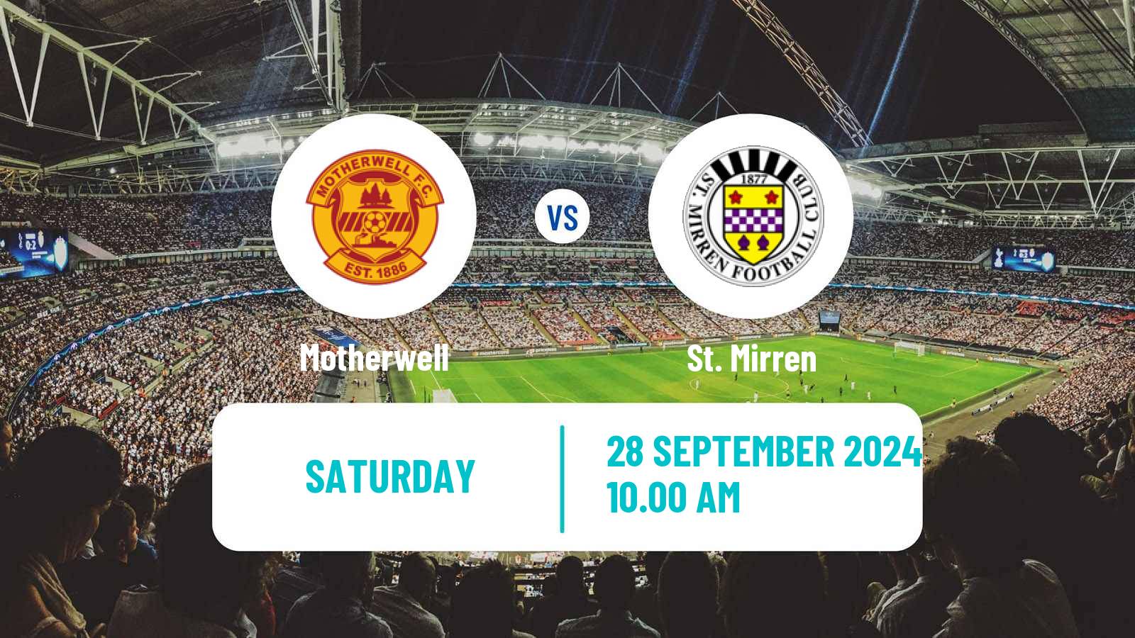 Soccer Scottish Premier League Motherwell - St. Mirren