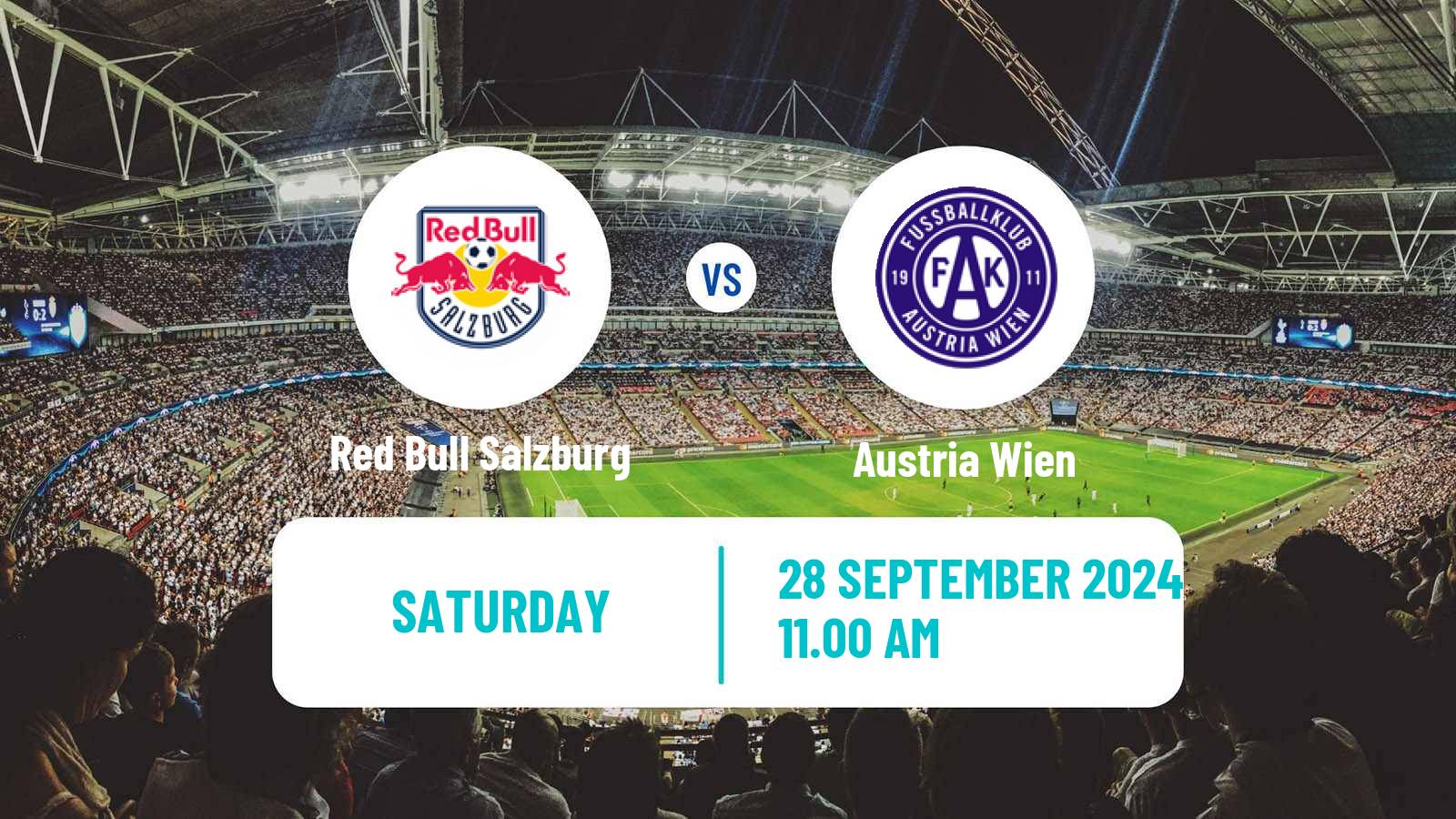 Soccer Austrian Bundesliga Red Bull Salzburg - Austria Wien