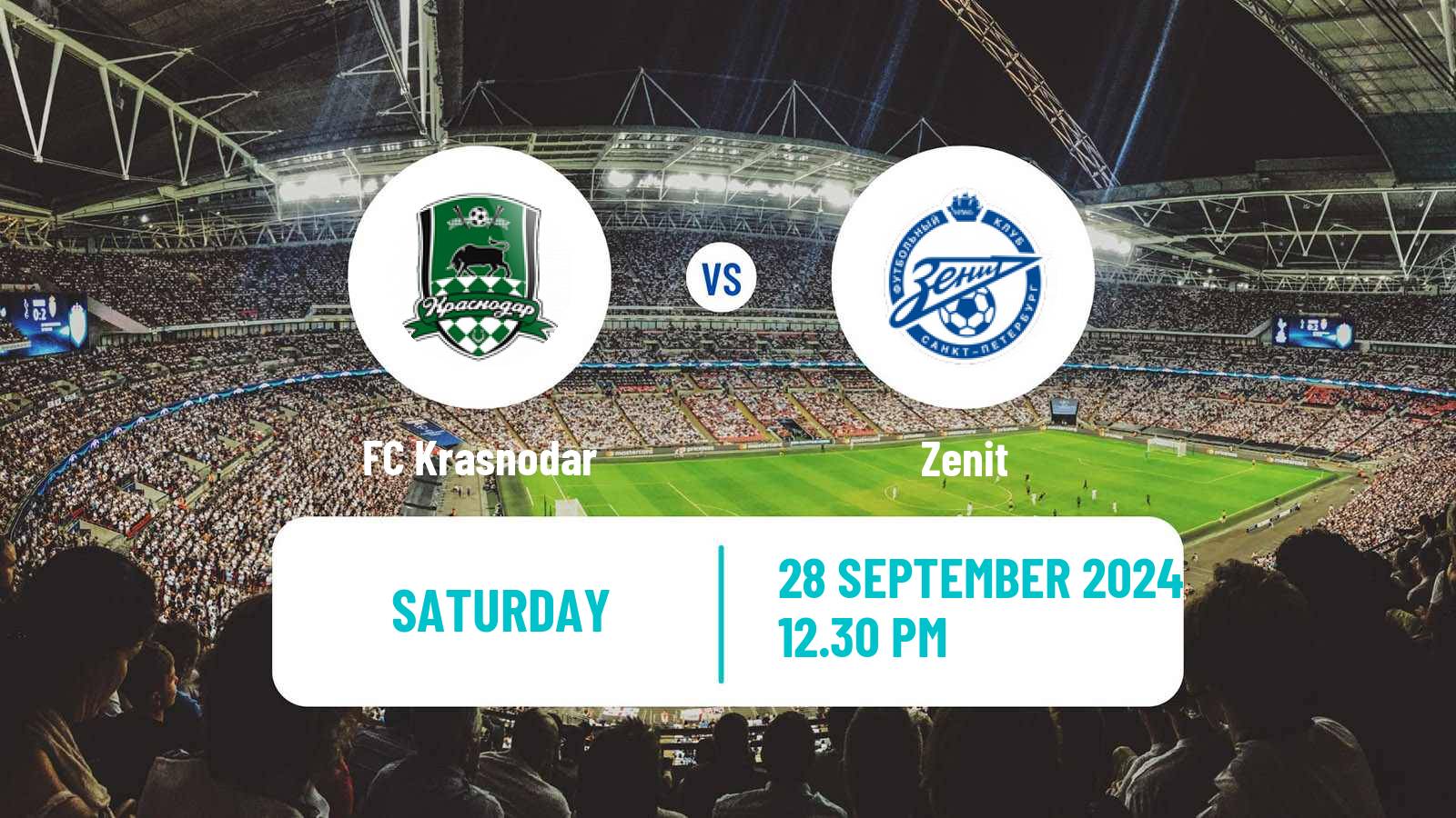 Soccer Russian Premier League Krasnodar - Zenit