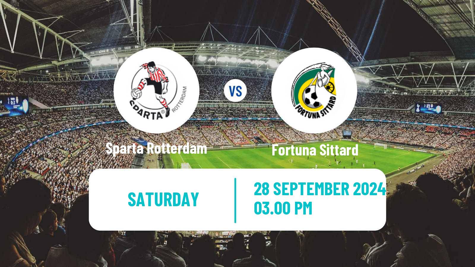 Soccer Dutch Eredivisie Sparta Rotterdam - Fortuna Sittard