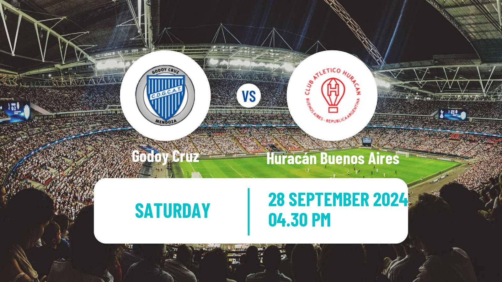 Soccer Argentinian Liga Profesional Godoy Cruz - Huracán Buenos Aires