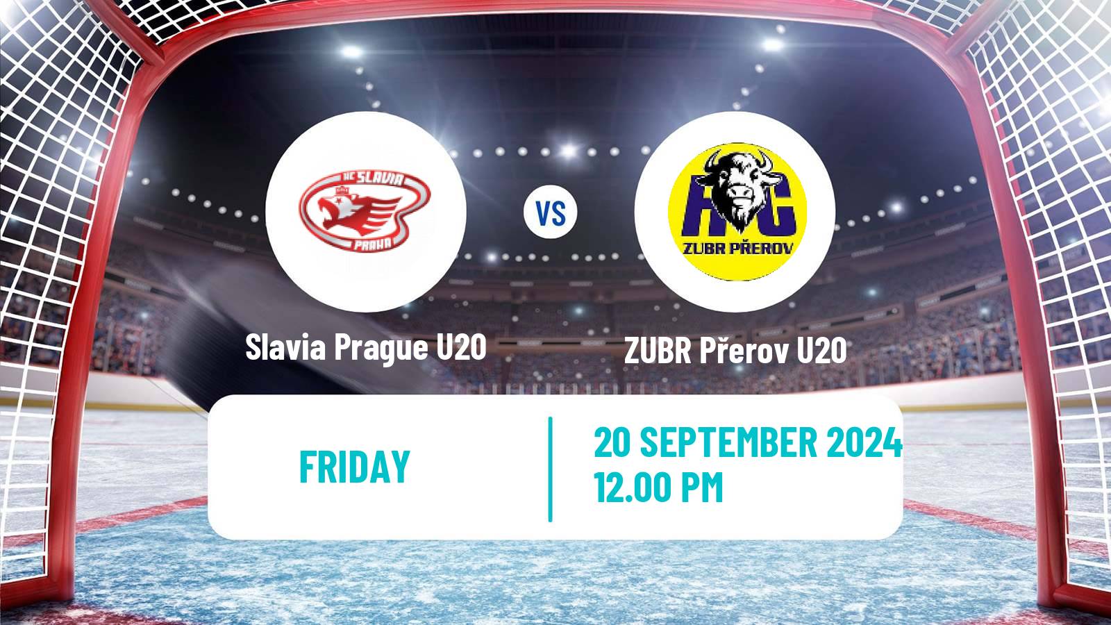 Hockey Czech ELJ Slavia Prague U20 - ZUBR Přerov U20