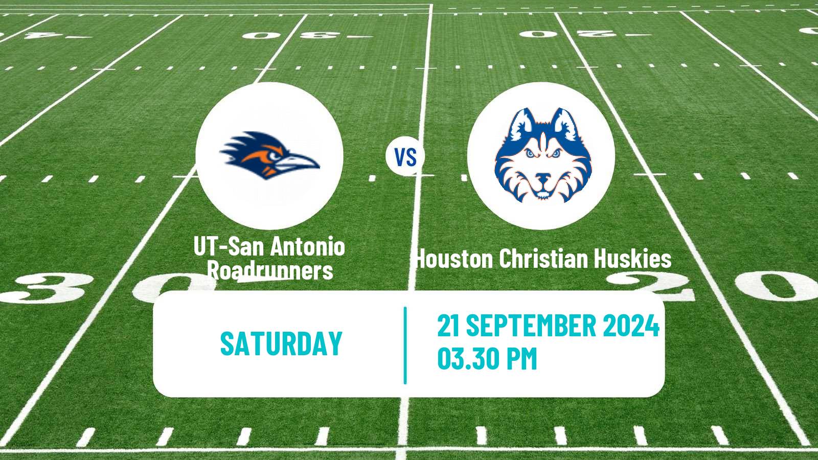 American football NCAA College Football UT-San Antonio Roadrunners - Houston Christian Huskies