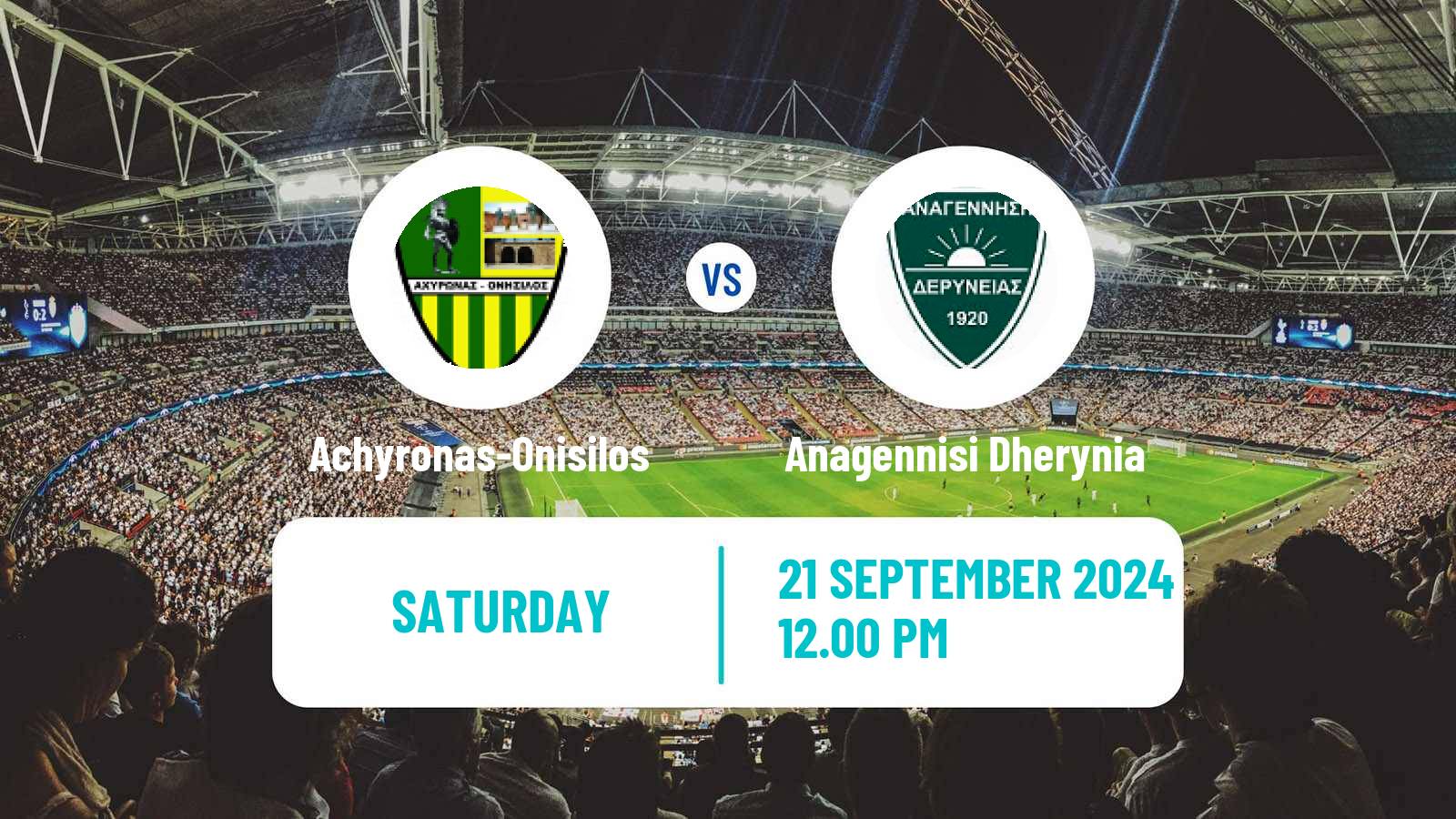 Soccer Cypriot Division 2 Achyronas-Onisilos - Anagennisi Dherynia