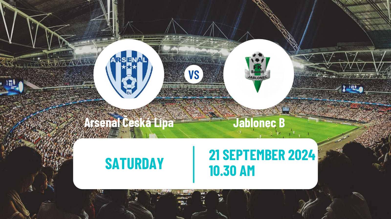 Soccer Czech CFL Group B Arsenal Česká Lípa - Jablonec B