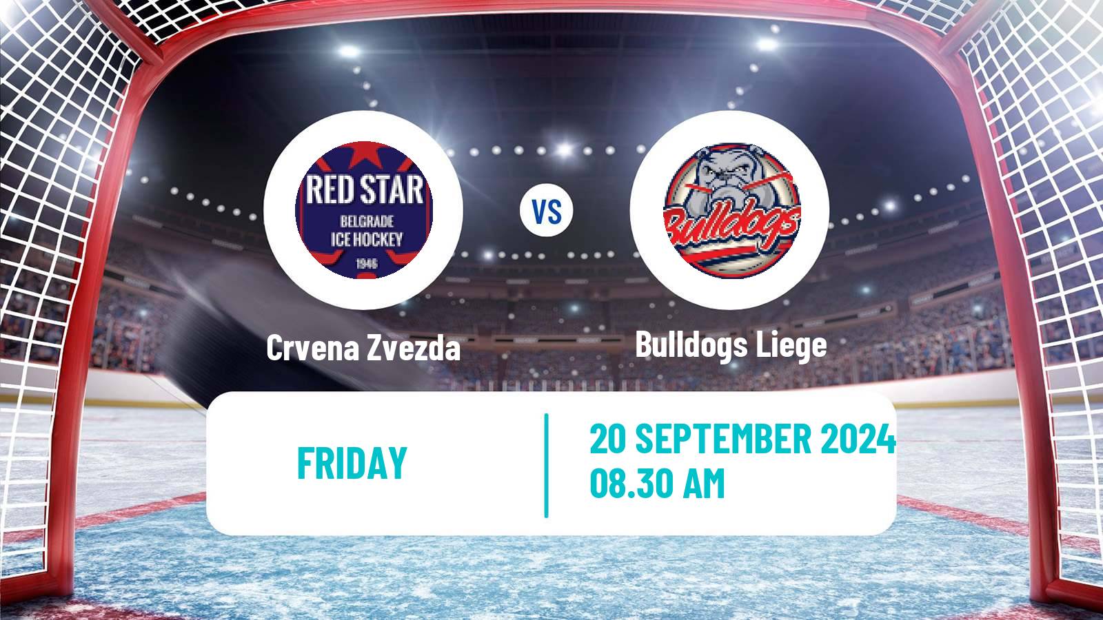 Hockey IIHF Continental Cup Crvena Zvezda - Bulldogs Liege