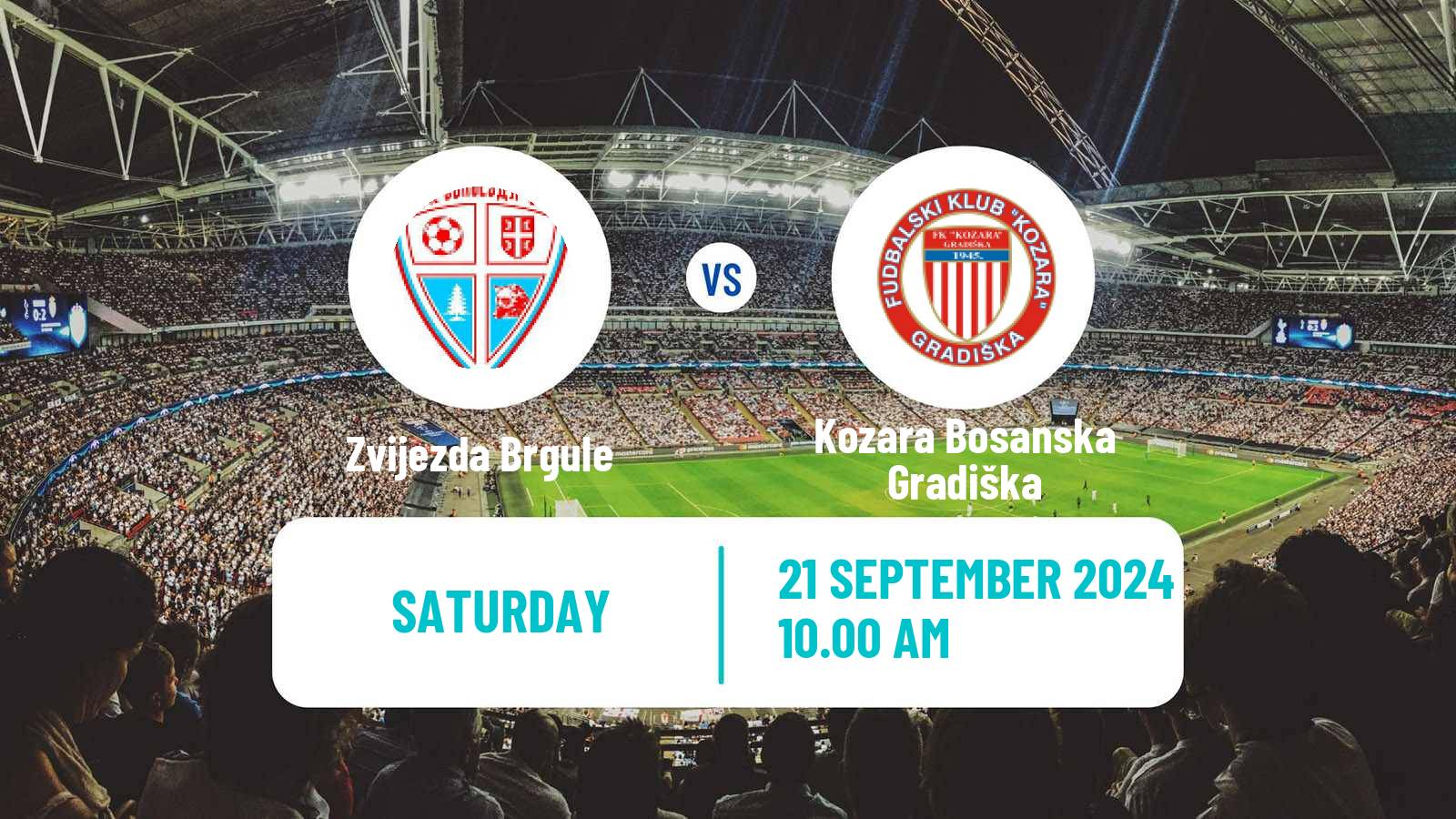 Soccer Bosnian Prva Liga RS Zvijezda Brgule - Kozara Bosanska Gradiška