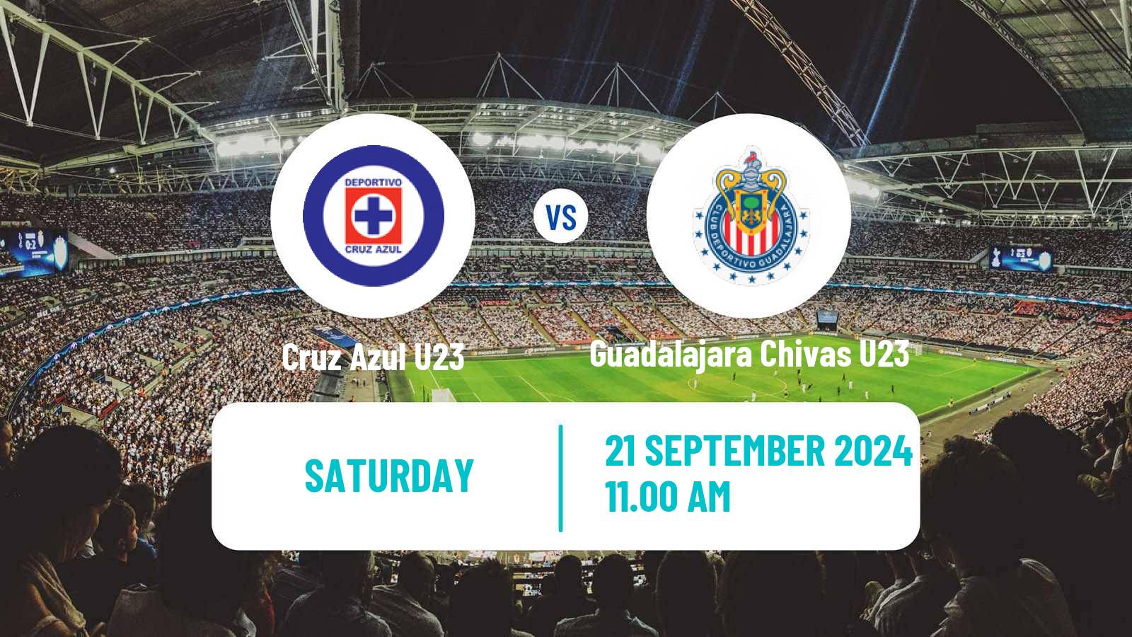 Soccer Mexican Liga MX U23 Cruz Azul U23 - Guadalajara Chivas U23