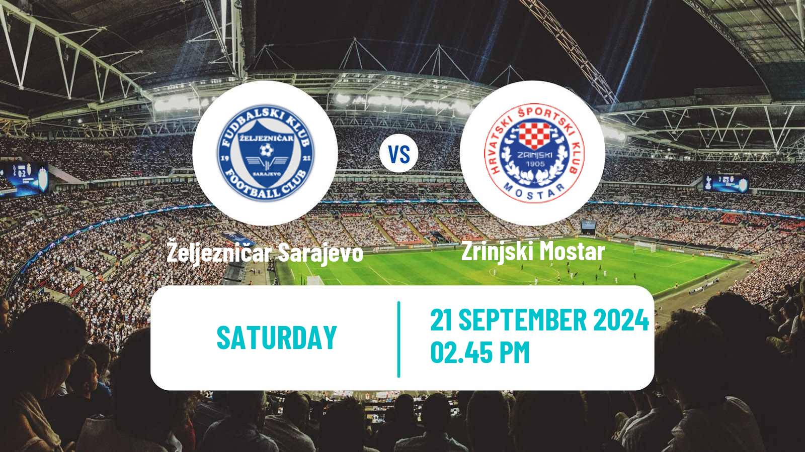 Soccer Bosnian Premier League Željezničar Sarajevo - Zrinjski Mostar