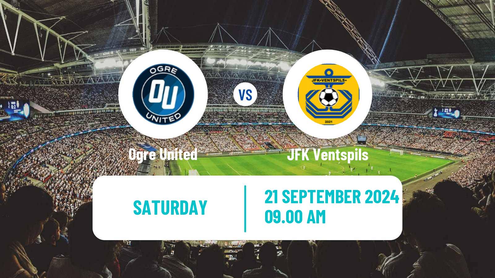 Soccer Latvian 1 Liga Ogre United - JFK Ventspils