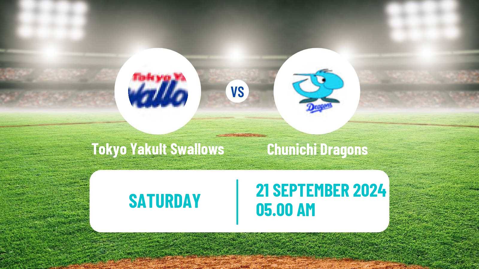 Baseball NPB Tokyo Yakult Swallows - Chunichi Dragons