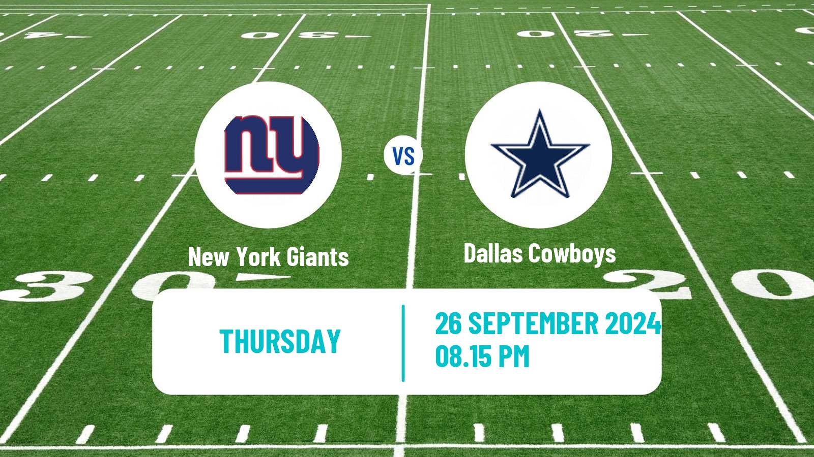 American football NFL New York Giants - Dallas Cowboys