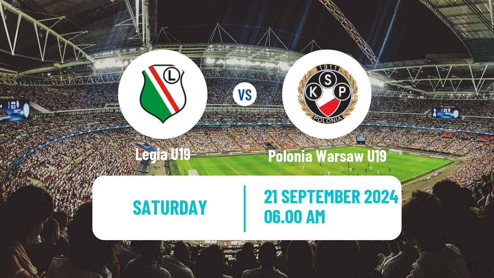 Soccer Polish Central Youth League Legia U19 - Polonia Warsaw U19