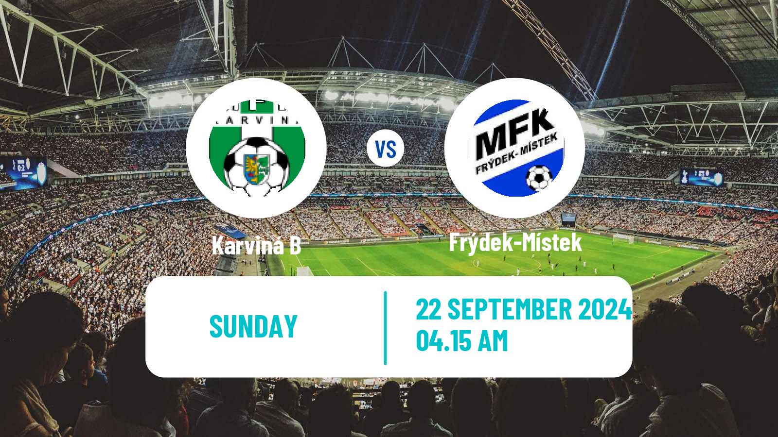 Soccer Czech MSFL Karviná B - Frýdek-Místek