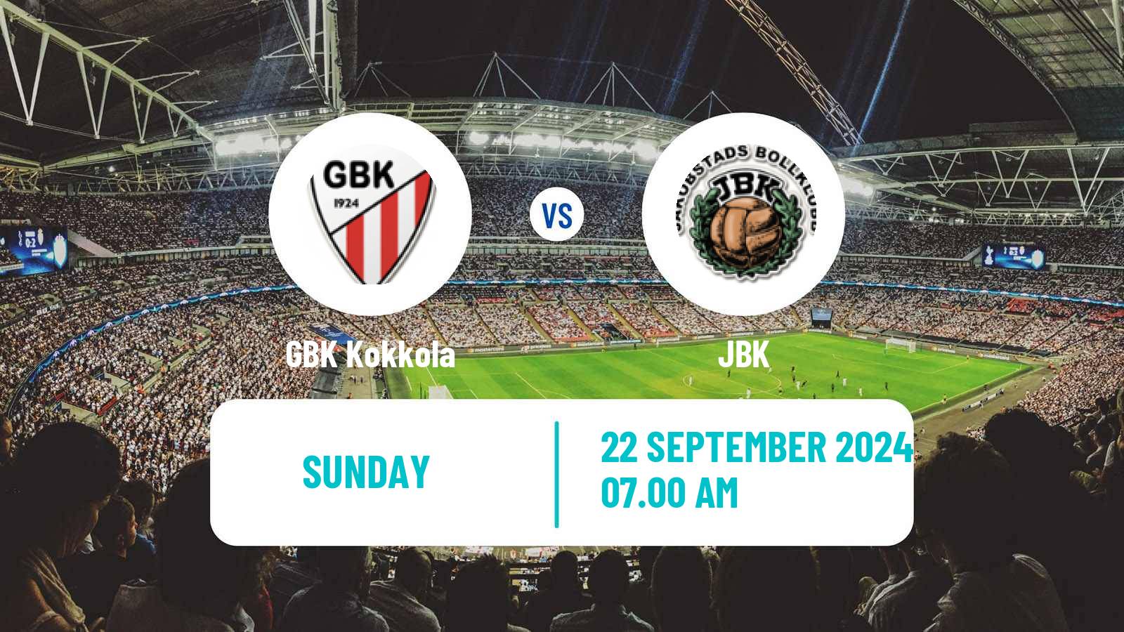 Soccer Finnish Kakkonen Group C GBK Kokkola - JBK