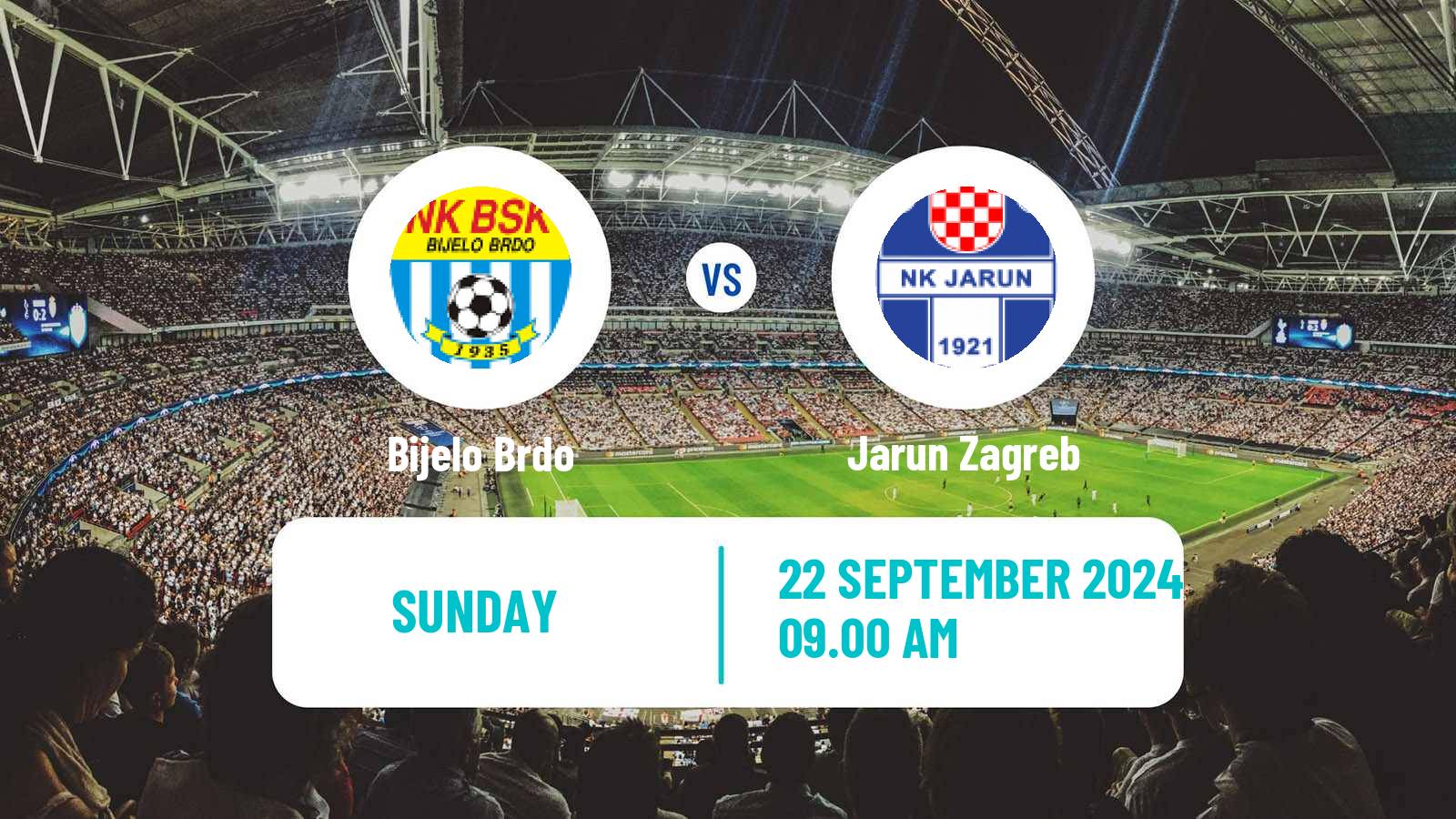 Soccer Croatian Prva NL Bijelo Brdo - Jarun Zagreb