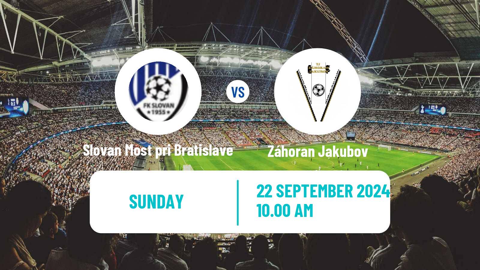 Soccer Slovak 4 Liga Bratislava Slovan Most pri Bratislave - Záhoran Jakubov