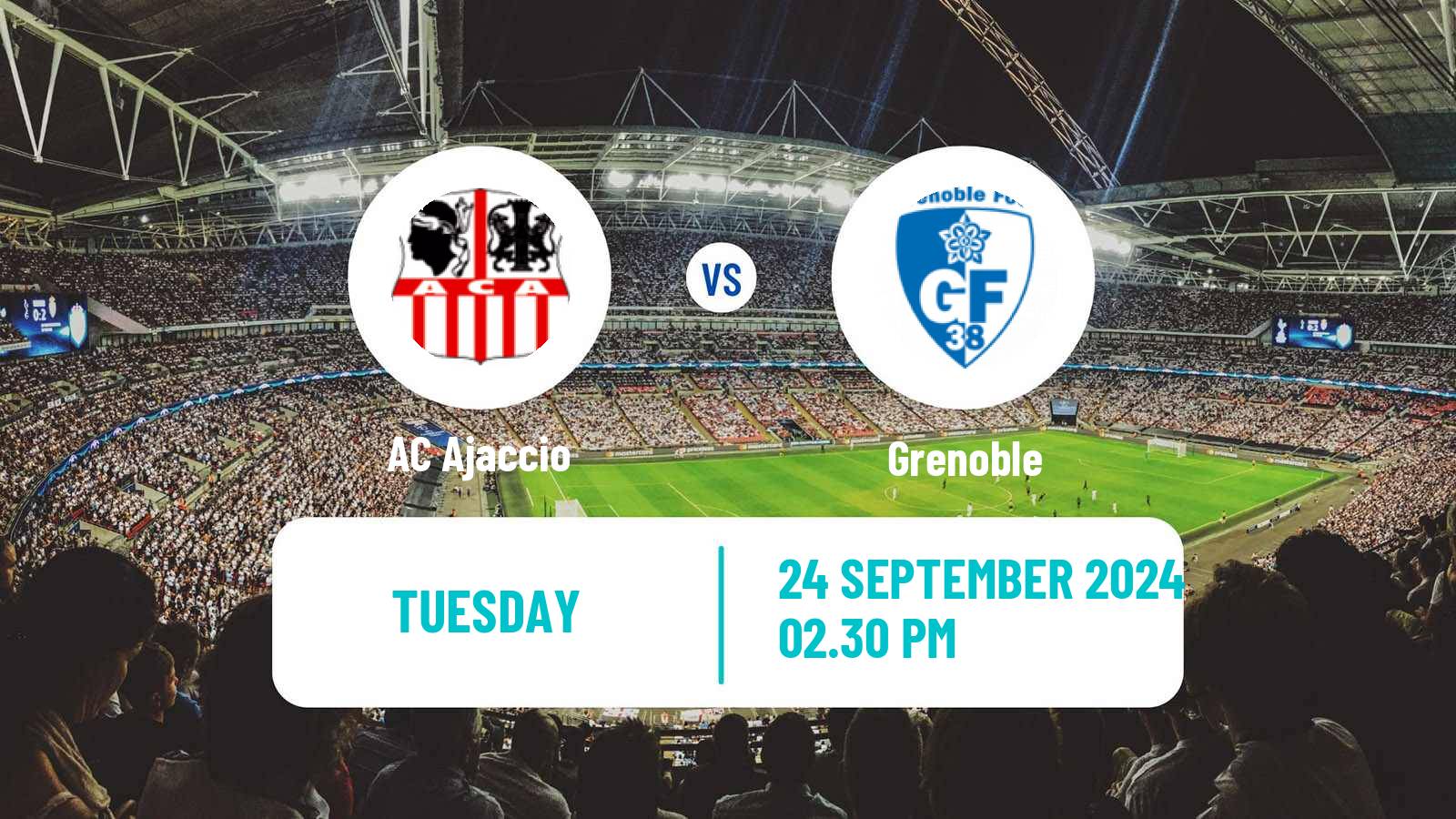 Soccer French Ligue 2 Ajaccio - Grenoble