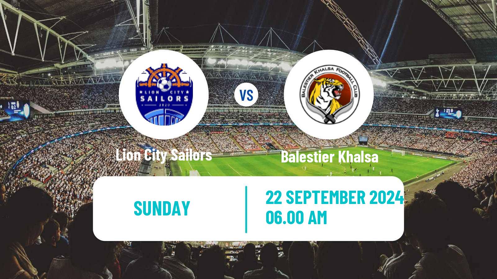 Soccer Singapore Premier League Lion City Sailors - Balestier Khalsa