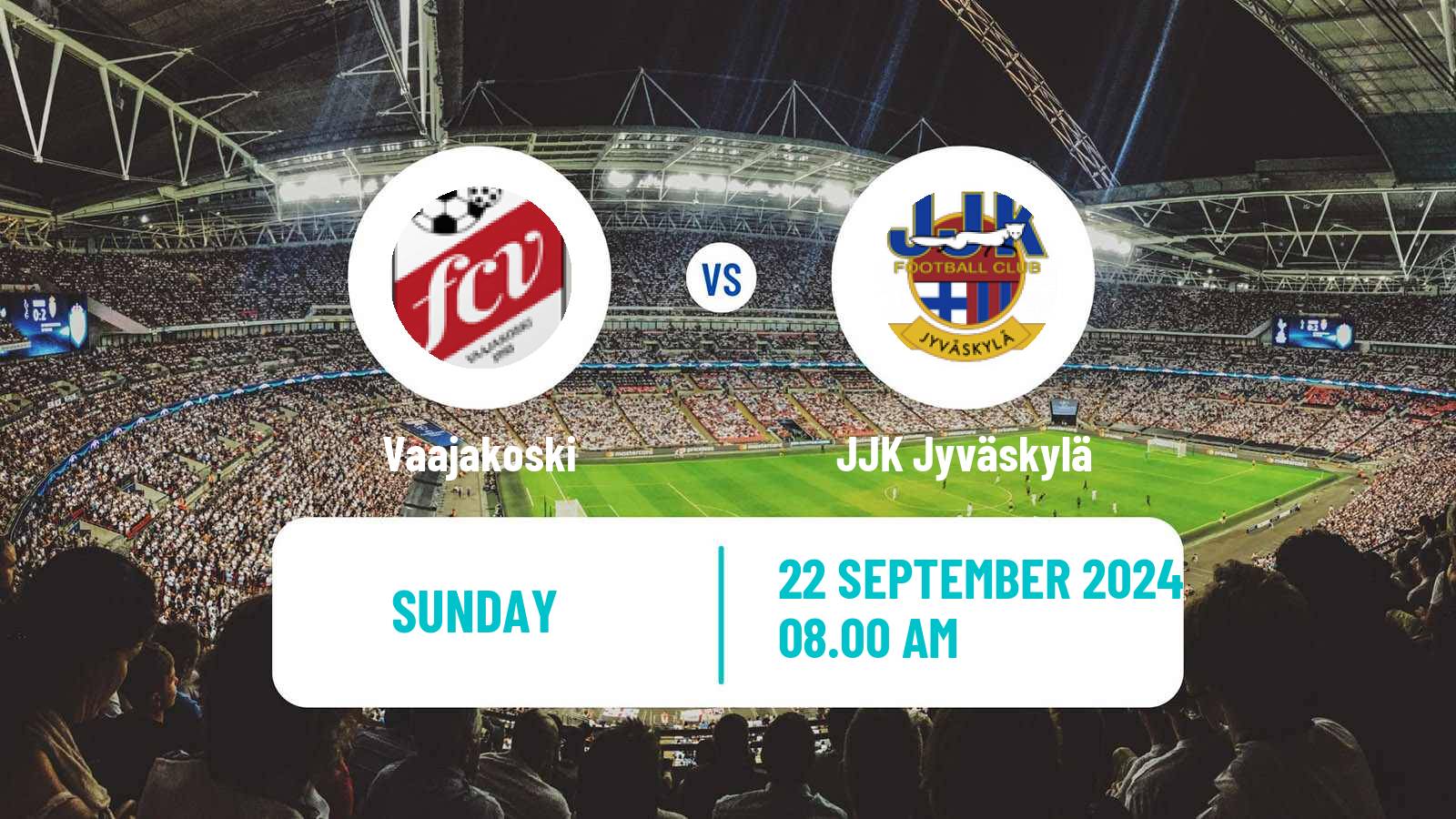 Soccer Finnish Ykkonen Vaajakoski - JJK Jyväskylä