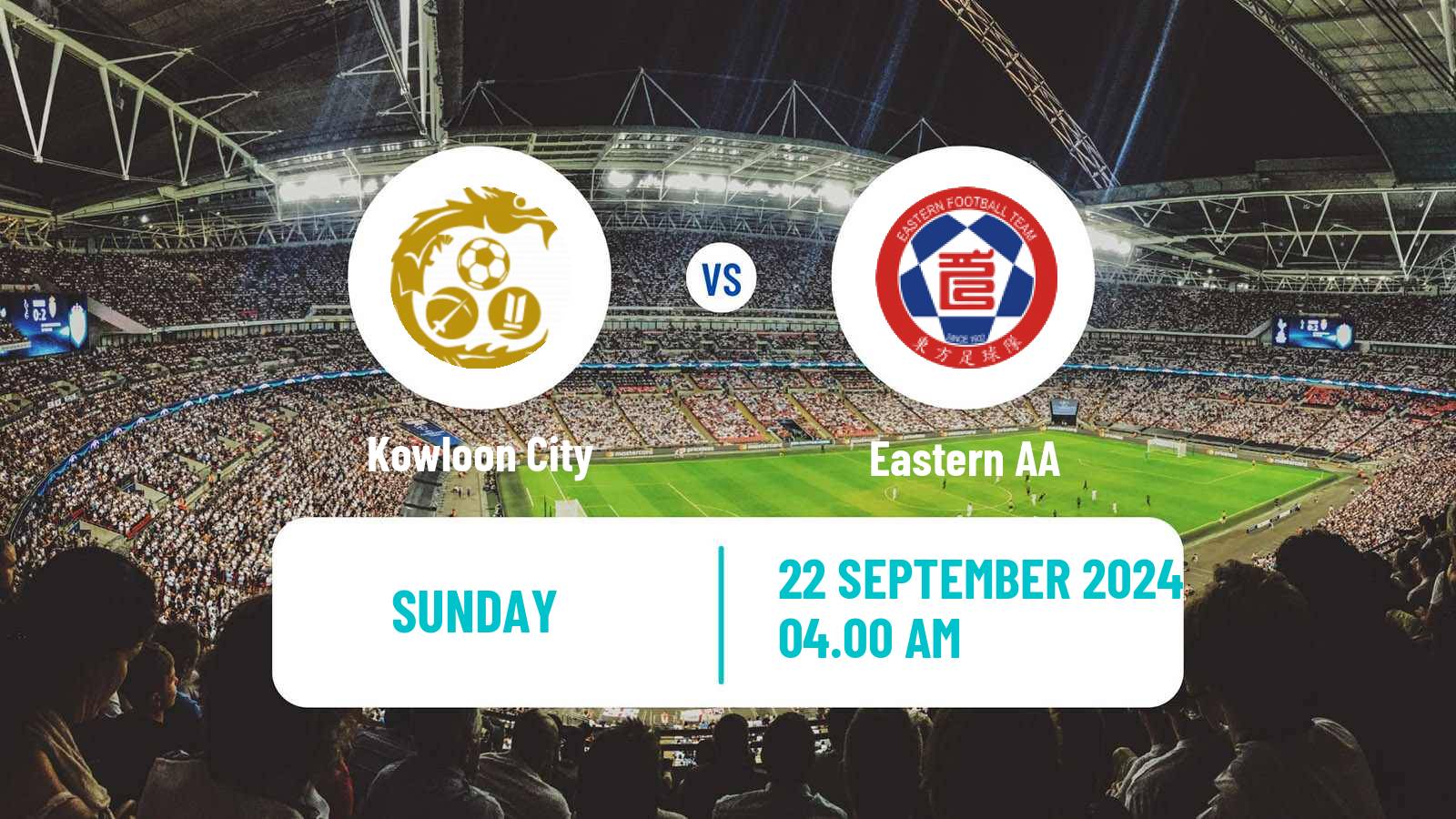 Soccer Hong Kong Premier League Kowloon City - Eastern AA