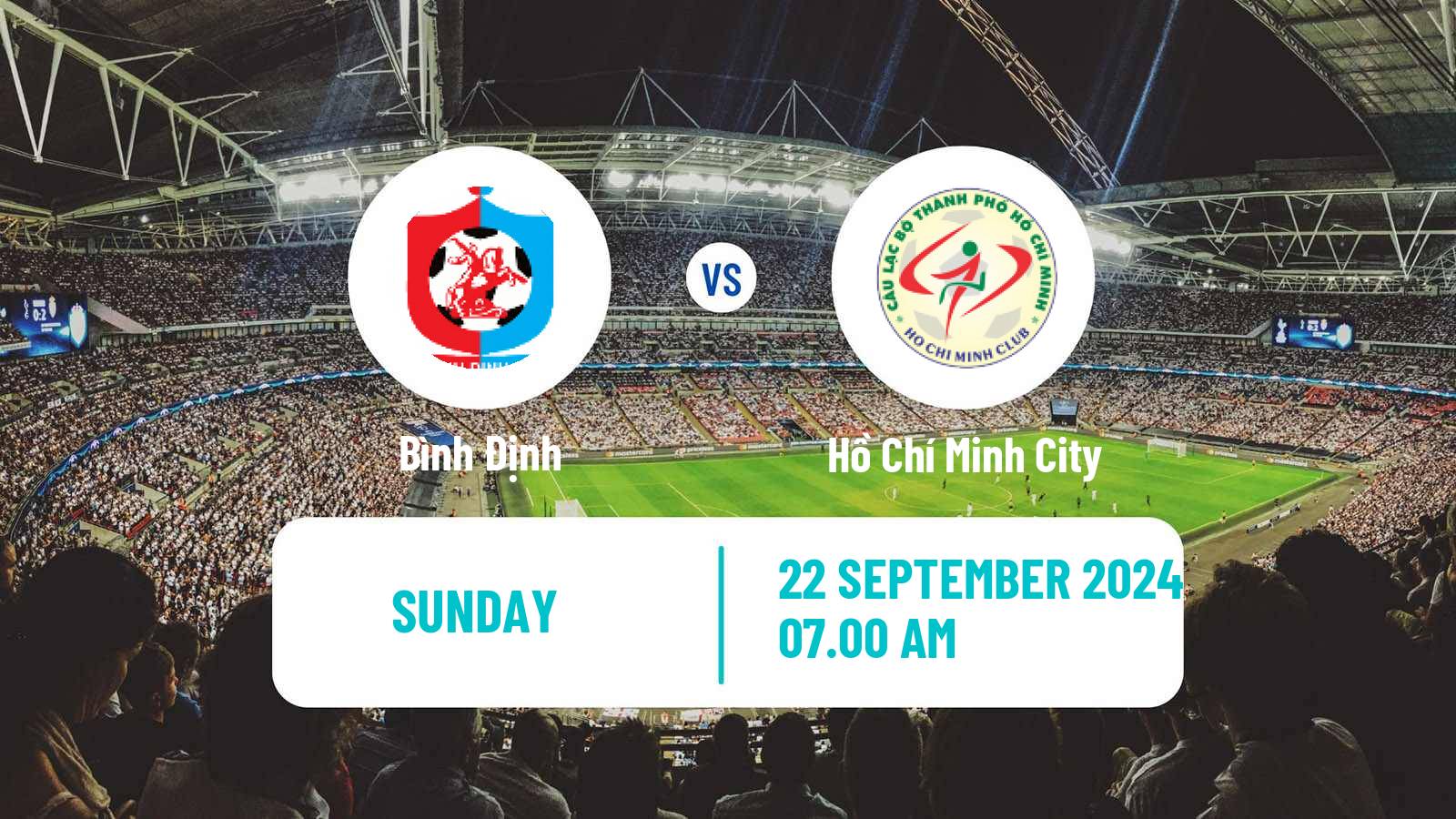 Soccer Vietnamese V League 1 Bình Định - Hồ Chí Minh City