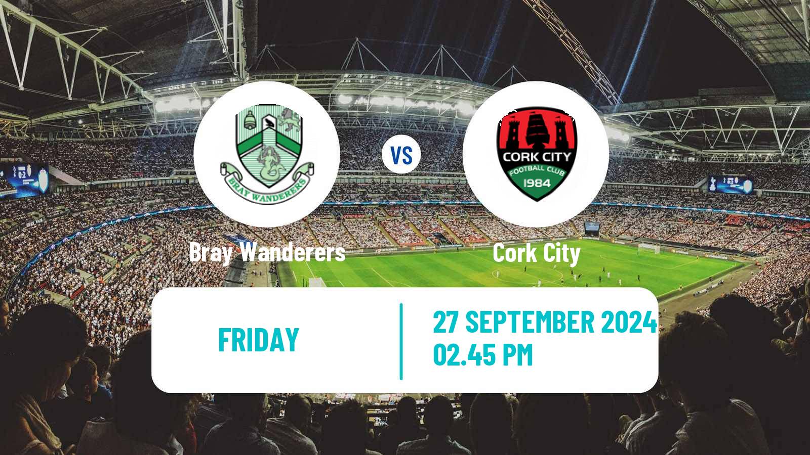 Soccer Irish Division 1 Bray Wanderers - Cork City