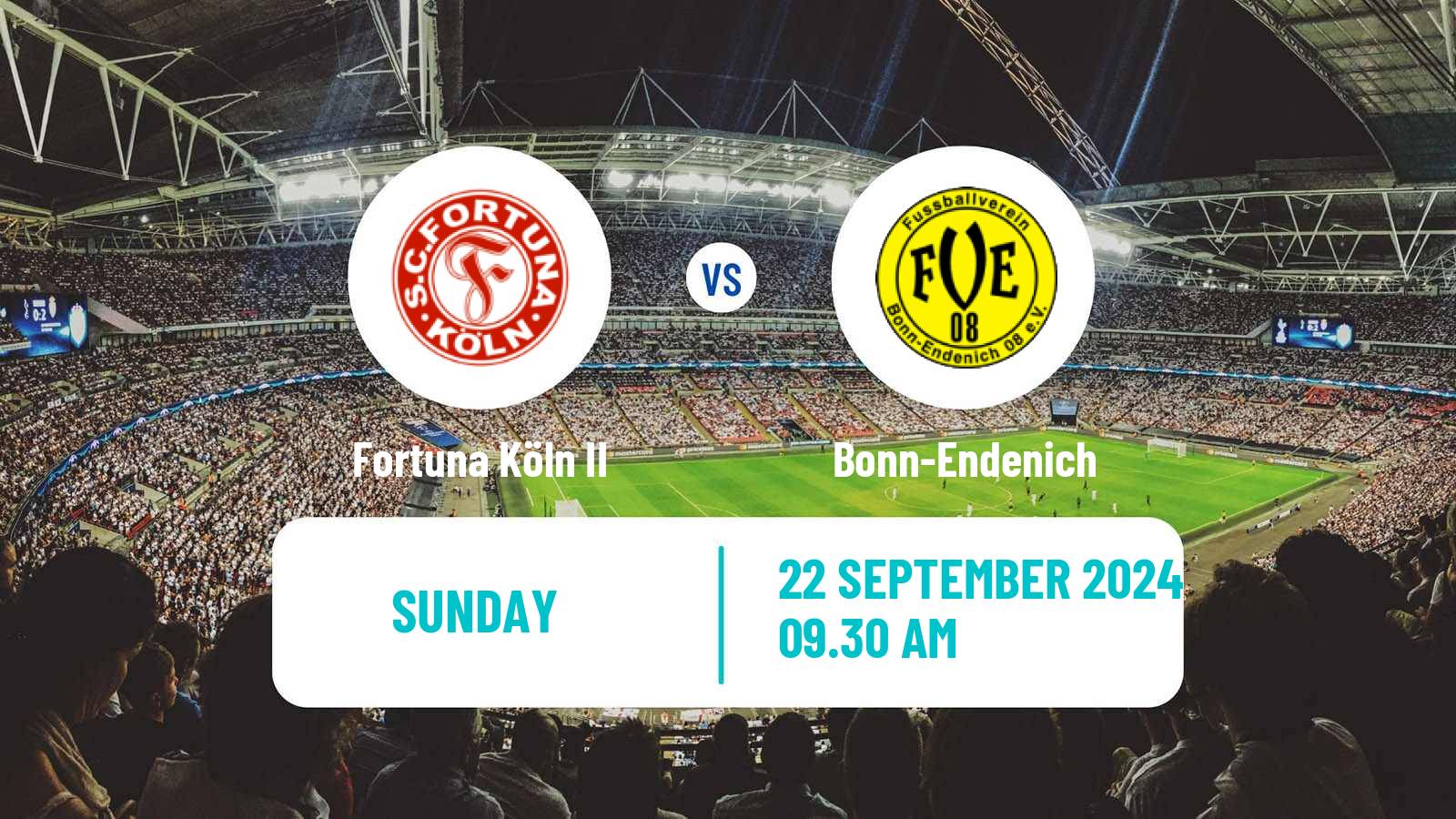 Soccer German Oberliga Mittelrhein Fortuna Köln II - Bonn-Endenich