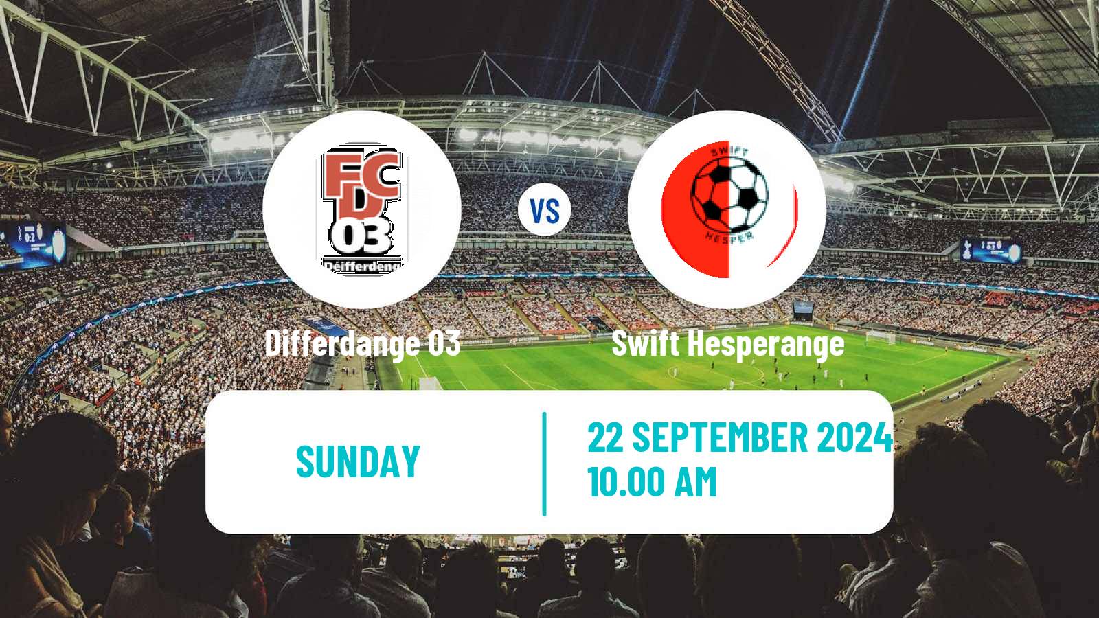 Soccer Luxembourg National Division Differdange 03 - Swift Hesperange