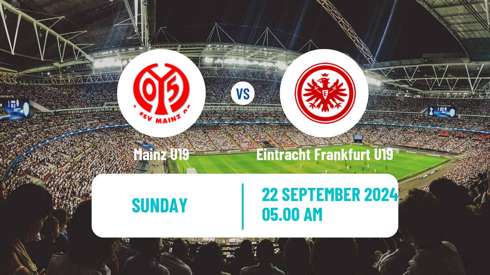 Soccer German DFB Youth League Mainz U19 - Eintracht Frankfurt U19