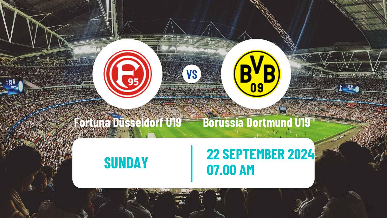 Soccer German DFB Youth League Fortuna Düsseldorf U19 - Borussia Dortmund U19