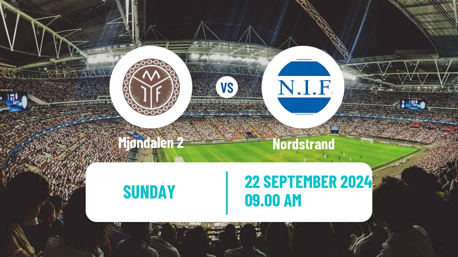 Soccer Norwegian Division 3 - Group 3 Mjøndalen 2 - Nordstrand