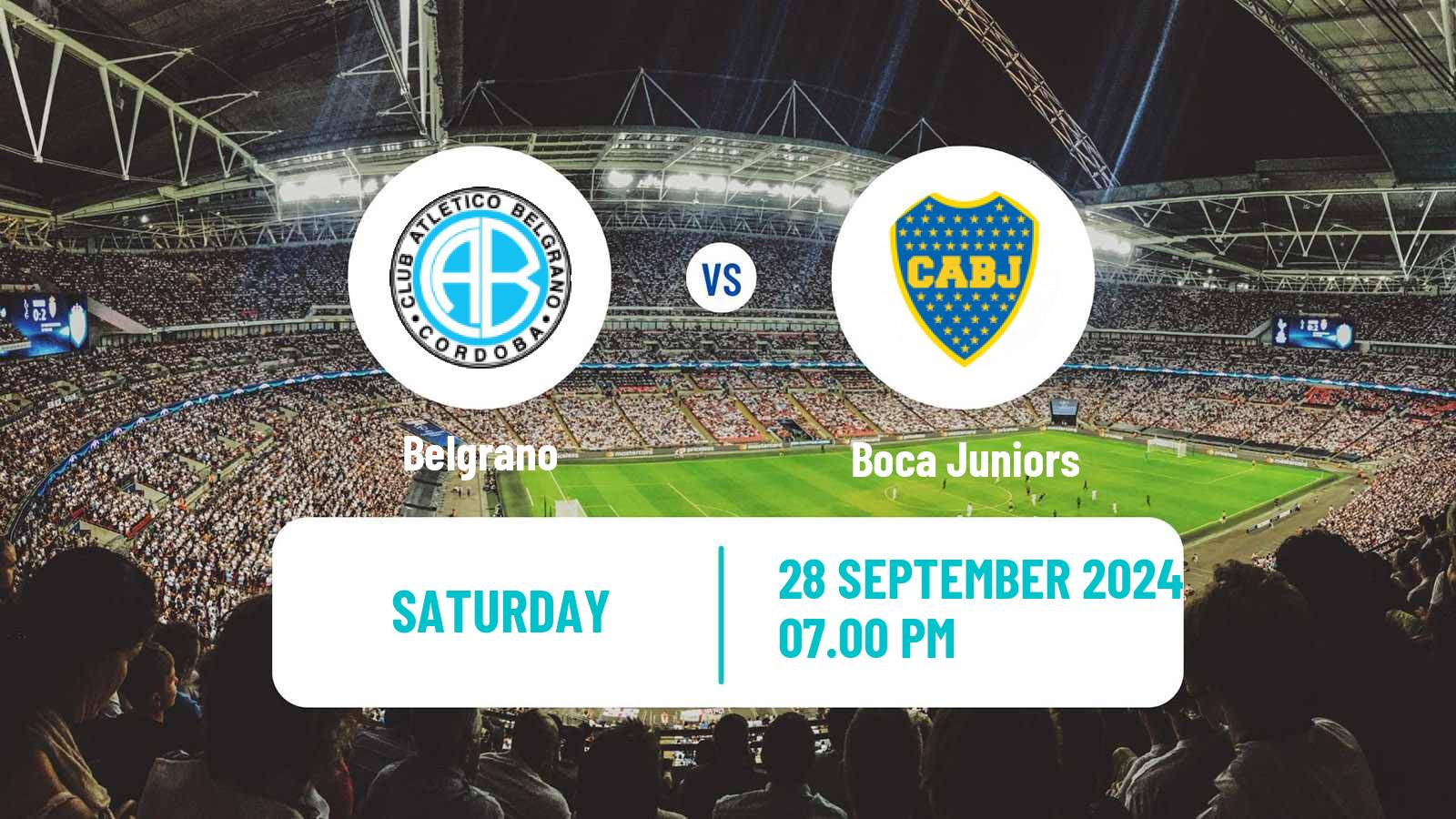 Soccer Argentinian Liga Profesional Belgrano - Boca Juniors